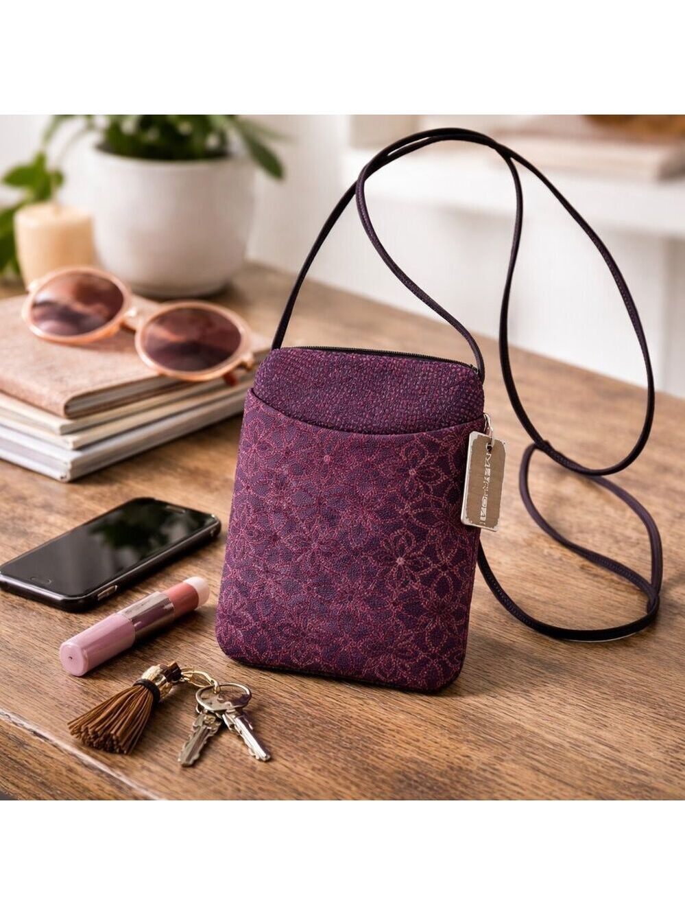Maruca Cupcake Crossbody Bag Purple Floral NWT New With Tags